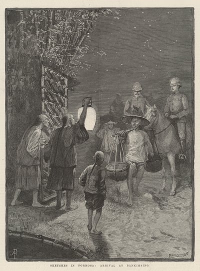 Sketches in Formosa, Arrival at Bankimsing by Amedee Forestier